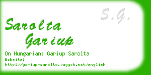 sarolta gariup business card